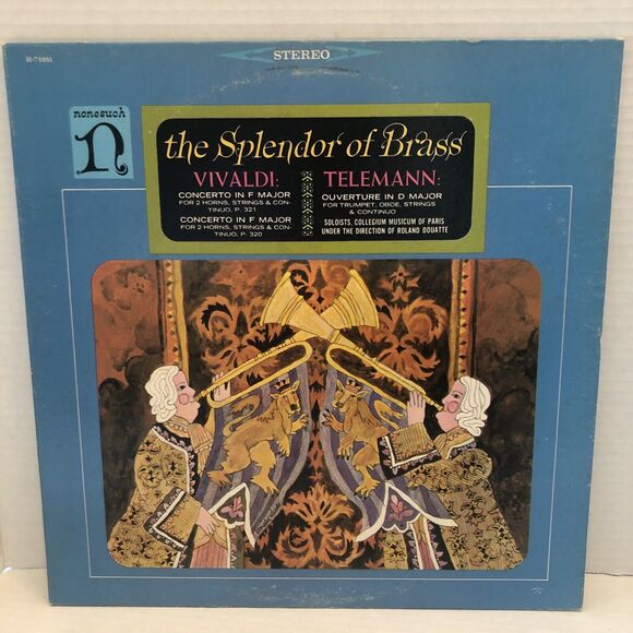 Vivaldi Concerto In F Major Telemann Concerto In D Major Vinyl LP Nonesuch - Picture 1 of 4